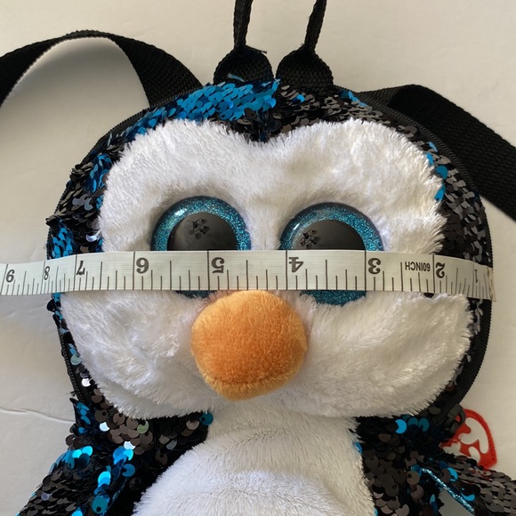 TY Waddles Flippable sequins kids Penguin backpack with adjustable straps - Picture 6 of 9